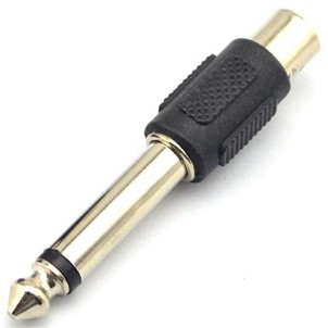 Thender CA91 Adattatore RCA Femmina - Jack Maschio 6.5mm Mono Contatti Placcati Oro