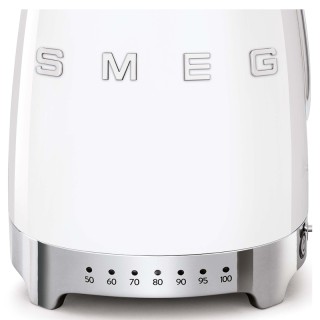 Smeg KLF04WHEU Bianco Lucido 50's Style Bollitore Elettronico 1,7 litri 7  Tazze Temperatura Variabile