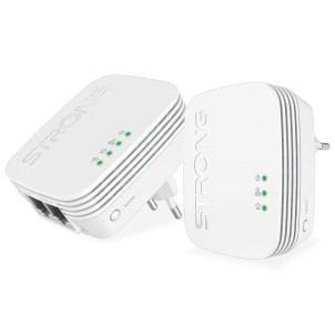 Strong POWERLWF600DUOMINI Powerline 600 Duo Wi-Fi Mini Kit 2 Adattatori Wi-Fi HomePlug 600 Mbits 