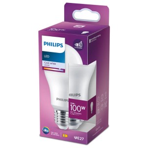 Philips LED Goccia Vetro E27 13W 230V 1521lm 4000K Lampadina LED Equivalente 100W