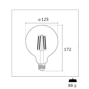 Century ING125W-142727 Globo E27 13W Incanto White Led 1521lm 2700K 230V Equivalente 100w