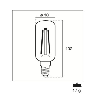 Century INTB-071427 Tubolare E14 7W Incanto Led 1110lm 2700K 230V Equivalente 75w