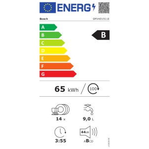 Bosch SMV4EVX11E Lavastoviglie Incasso 14Coperti 3°Cestello 44dB SpeedPerfect+ EfficientDry VascaPolinox Serie4